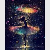 Rękodzieło - TEMU Zestaw do malowania diamentowego z wzorem tańca, 1 szt., DIY mozaika 5D pełne okrągłe wstawki ze strasem i rękodzieło, prezentów wykonanych - miniaturka - grafika 1