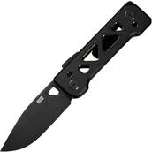 Scyzoryki - We Knife Tyro Superlock CPM-20CV Czarny Stonewashed Czarny i Złoty Frezowany Tytanowy Uchwyt - miniaturka - grafika 1