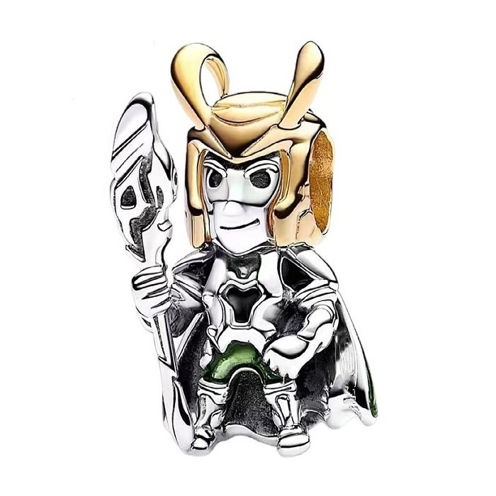 Zawieszka Charms SREBRO 925 Koralik Loki Marvel Avengers