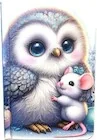 Notesy i bloczki - Notatnik ozdobny 95x140/64K gładki TW Sowa i mysz - miniaturka - grafika 1
