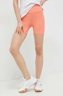 Spodenki damskie - Helly Hansen szorty sportowe Allure damskie kolor pomarańczowy gładkie high waist - miniaturka - grafika 1