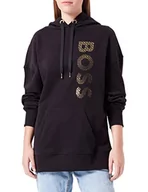 Bluzy damskie - BOSS Bluza damska Women's Econy_GLB, czarna, S - miniaturka - grafika 1