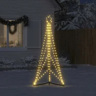 Oświetlenie świąteczne - vidaXL Oświetlenie choinkowe 363 LED ciepłe białe 182 cm - miniaturka - grafika 1