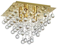 Lampy sufitowe - Lancaster crystal - plafon 3 płomienny złoty 627803-03 - miniaturka - grafika 1