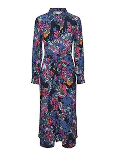 YAS Damska sukienka Yasfima Ls Long Shirt Dress S. Noos sukienka midi, Garden Topiary/Aop: Blury Print, S - Koszulki i topy damskie - miniaturka - grafika 1