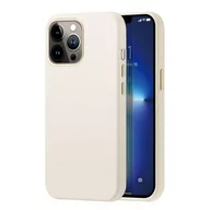 Etui i futerały do telefonów - Dux Ducis Roma skórzane etui do iPhone 13 Pro Max elegancki pokrowiec z naturalnej skóry biały - miniaturka - grafika 1