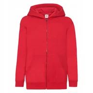 Bluzy dla dziewczynek - Bluza Dziecięca Z Kapturem Rozpinana Czerwony r. 9-11(140) - miniaturka - grafika 1