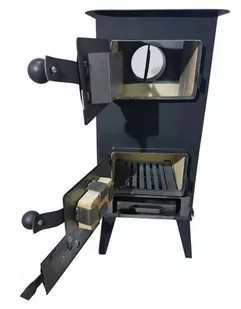 Agedin Piec szamotowy piecyk koza 16 cegieł atest 6-10kW na drewno (kolor: czarny) 57680088 - Piece wolnostojące - miniaturka - grafika 3