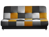 Sofy i kanapy - nabbi Sofa rozkładana z pojemnikiem Cosa - czarny / szary / jasnoszary / żółty - miniaturka - grafika 1