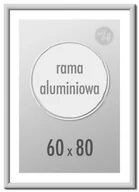 Ramki na zdjęcia - Ramka na zdjęcia 60x80 cm Ramki aluminiowe 80x60 cm srebrna - miniaturka - grafika 1