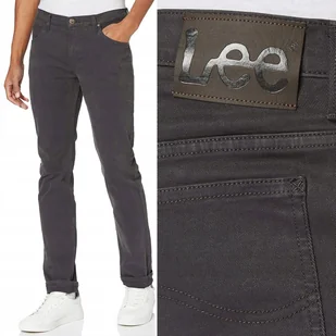 Lee RIDER SLIM Graphite Grey ZWĘŻANE DOPASOWANE SZARY DżINS W30 L32 - Spodnie męskie - miniaturka - grafika 1
