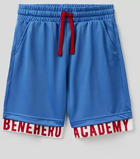 Spodnie i spodenki dla dziewczynek - Benetton Szorty w kolorze niebieskim - grafika 1