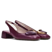 Czółenka - Czółenka damskie z odkrytą piętą Hispanitas HV264744 SOHO-V26 CEREZA R.37 - miniaturka - grafika 1