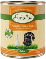 Mokra karma dla psów - Lukullus Natural, 24 X 400 G - Serca Z Indyka I Gęś - miniaturka - grafika 1