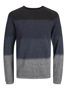 Jack & Jones Sweter "Hill" w kolorze granatowo-antracytowym - Swetry męskie - miniaturka - grafika 1