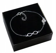 Bransoletki - Bransoletka na nogę Swarovski NIESKOŃCZONOŚĆ 925 - miniaturka - grafika 1