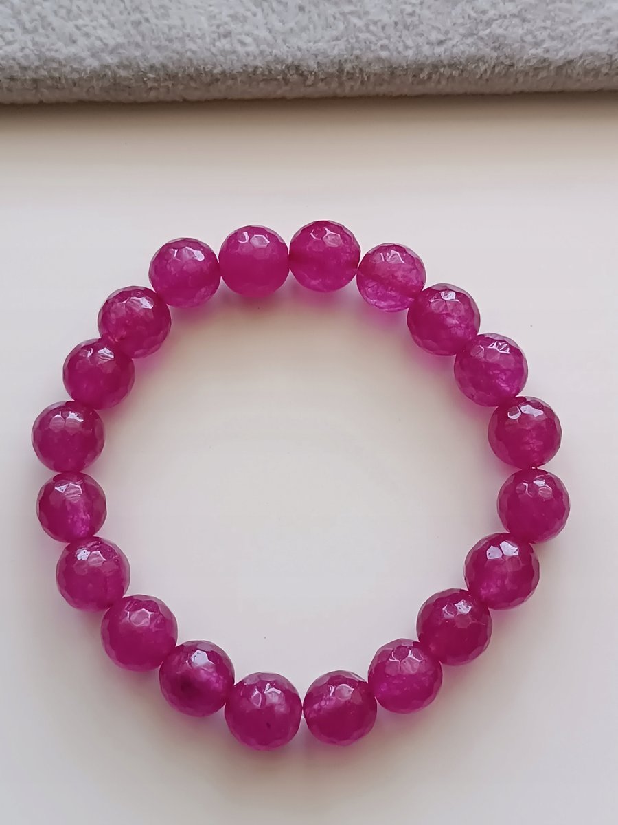 Jadeit Fasetowany Kamień 10 Mm