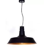 Lampy sufitowe - Lumina Deco Industrialna LAMPA wisząca SAGGI LDP 7808 BK) Deco metalowa OPRAWA zwis czarny - miniaturka - grafika 1
