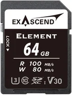 Karty pamięci - Karta pamięci ExAscend Element UHS-I V30 64GB - miniaturka - grafika 1
