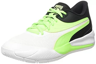 Buty sportowe damskie - PUMA Unisex potrójne buty do koszykówki, Puma White Green Glare, 47 EU - grafika 1