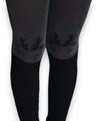 Rajstopy dziecięce - Rajstopy dla dziewczynki Knittex z mikrofibry 50 DEN Rudolf Szary Melanż - miniaturka - grafika 1