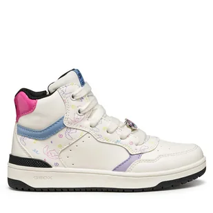 Sneakersy Geox J Washiba J56HXD 05404 C0653 D Biały - Buty dla dziewczynek - miniaturka - grafika 1