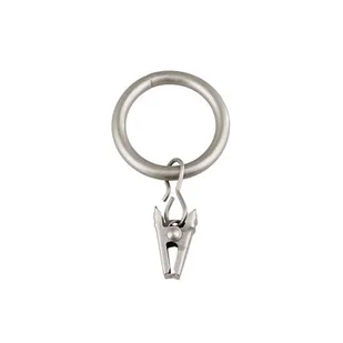 Kółka z żabką satyna nikiel 16/19 mm 10 sztuk Bojanek - Akcesoria do wystroju okien - miniaturka - grafika 1