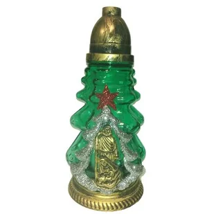 Znicz choinka Z-216 szopka 29 cm zielony - Lampiony i znicze - miniaturka - grafika 1