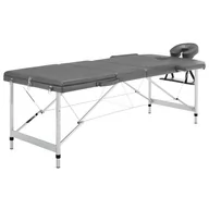 Stoły i łóżka do masażu - VidaXL Stół do masażu, 3 strefy, rama z aluminium, antracyt, 186x68cm 110175 VidaXL - miniaturka - grafika 1