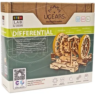 Ugears Mechanizm Różnicowy - Model mechaniczny STEM LAB do składania Ugears 70132 - Modele do sklejania - miniaturka - grafika 1