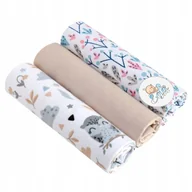 Pieluchy - EGA KIDS ZESTAW PIELUSZKI MUŚLINOWE WZORZYSTE ZESTAW 3 SZT. 60X80 CM 3-PAK - miniaturka - grafika 1