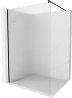 Ścianki i drzwi prysznicowe - Mexen Kioto ścianka prysznicowa 110 x 200 cm, prążki 8 mm, czarna - 800-110-101-70-09 - miniaturka - grafika 1