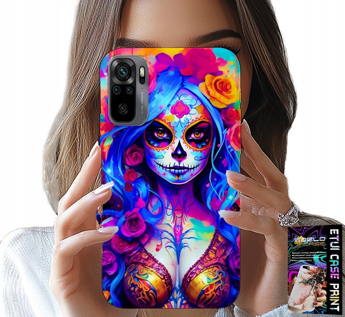 ETUI DO XIAOMI NOTE 10 / 10S - MEKSYKAŃSKA, KOLOROWA KRÓLOWA ŚMIERCI