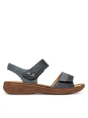 Sandały damskie - Rieker Sandały V2860-14 Granatowy - miniaturka - grafika 1