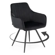 Krzesła - Krzesło obrotowe DC-0084-2 czarne - miniaturka - grafika 1