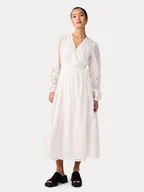 Sukienki - YAS Sukienka codzienna Luma 26032685 Biały Regular Fit - miniaturka - grafika 1