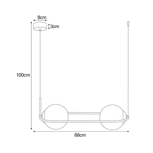 Lampa wisząca w kolorze czarno-białym, nad stół K-5102 z serii PARVA (｡◕‿◕｡) - Lampy sufitowe - miniaturka - grafika 5