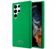 Etui i futerały do telefonów - Lacoste Silicone do Samsung Galaxy S23 Ultra Zielony - miniaturka - grafika 1