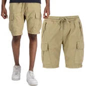 Odzież taktyczna i umundurowanie - Spodenki Alpha Industries Ripstop Jogger Short 106250 14 - Piaskowe - miniaturka - grafika 1