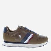 Sneakersy męskie - Buty sportowe męskie U.S. Polo Assn Sneaker NOBIL005MBYH1 44 Brązowe (8055197313299) - miniaturka - grafika 1