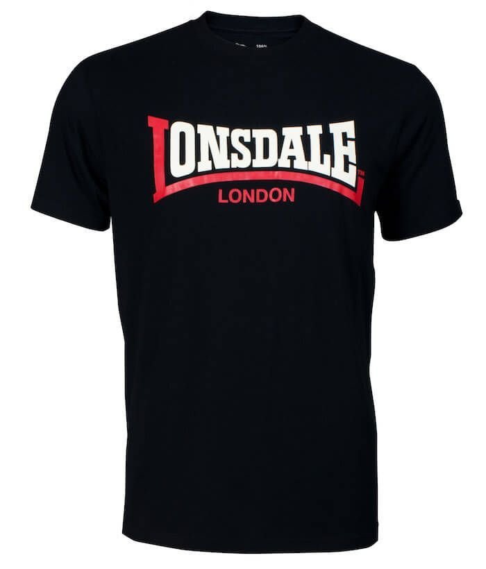 T-shirt LONSDALE TWO TONE czarny-M