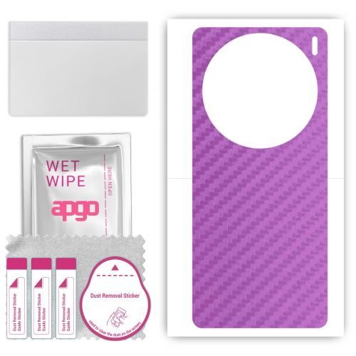 folia naklejka skórka strukturalna na TYŁ do Vivo X100 Pro - Carbon Fioletowy - apgo SKINS