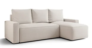 Kremowy rozkładany narożnik z funkcją spania W6-R28 - Narożniki Kremowy rozkładany narożnik z funkcją spania W6-R28 - Narożniki - miniaturka - grafika 1