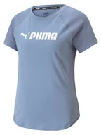 Koszulki sportowe damskie - Puma Koszulka sportowa "Fit Logo" w kolorze błękitnym - miniaturka - grafika 1