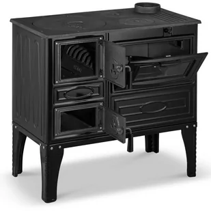 Kuchnia węglowa emaliowana westfalka piec kominek koza emalia z piekarnikiem 9,32-11,32kW (kolor: czarny, średnica wylotu spalin: 130 mm) - spełnia anty-smogowy EkoProjekt 99682164 - Kuchnie węglowe - miniaturka - grafika 5