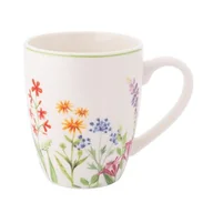 Kubki - Kubek szeroki porcelanowy 380 ml kwiatki wielokolorowy - miniaturka - grafika 1