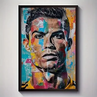 Ronaldo Plakat A3 w ramie Ellivex dekoracja pokoju Piłka nożna sport CR7 - Dekoracje domu - miniaturka - grafika 1
