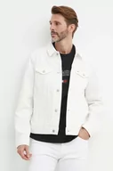 Kurtki męskie - Tommy Hilfiger kurtka jeansowa męska kolor biały przejściowa MW0MW34522 - miniaturka - grafika 1