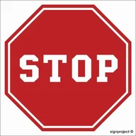 Tablice BHP - Libres Polska Mój dom Stop - Znak Drogowy B-20 30 X 30 Cm, Pn - Płyta Sp Sgp-Sa012_300X300_Pn - miniaturka - grafika 1