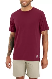 Koszulki sportowe męskie - Koszulka męska Carhartt Lightweight Durable R73 Bordeaux - grafika 1